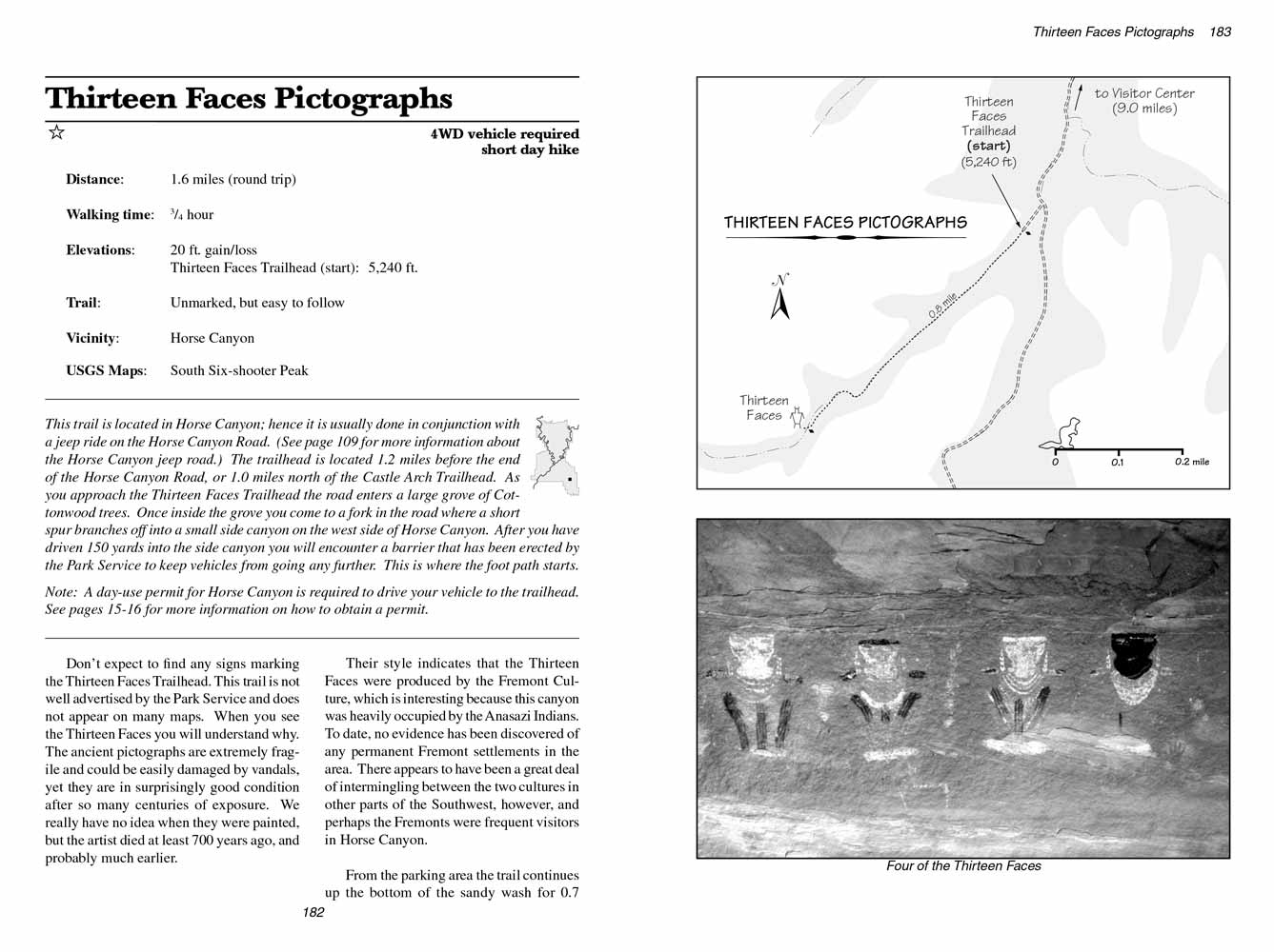 Thirteen Faces Pictographs, Canyonlands National Park